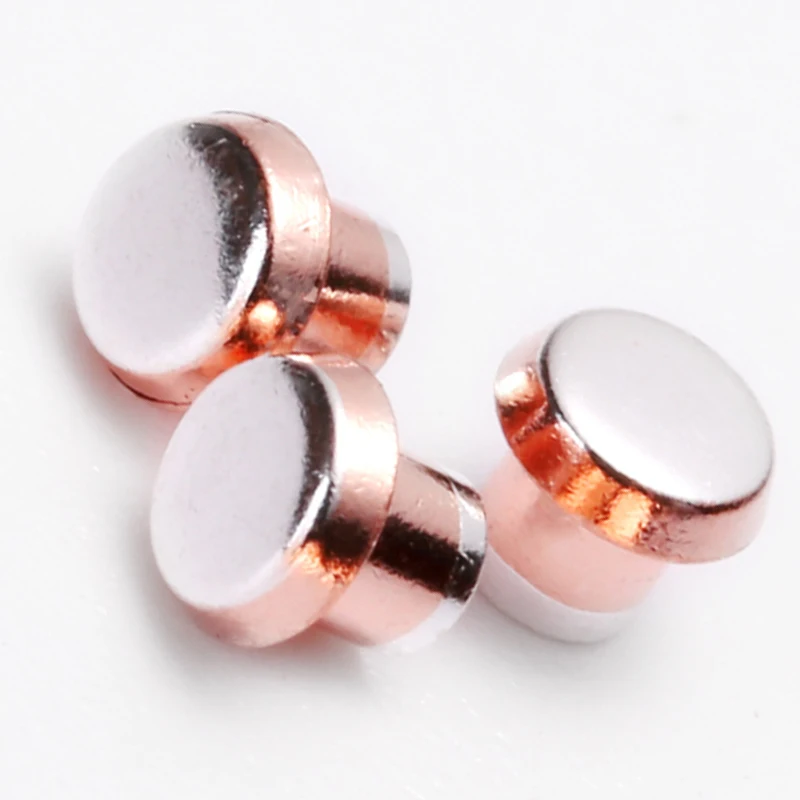 AgSnO2 AgCu Copper Silver Contact Electrical Trimetal Silver Alloy Riveting Contact