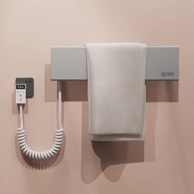 Designer anthracite heated towel rails hot water radiator heater for room using