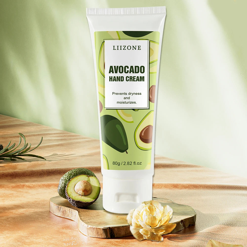 Private Label Organic Nourishing Moisturizing Avocado Hand Cream Fruit Fragrance Hand Cream For Dry Hand Care