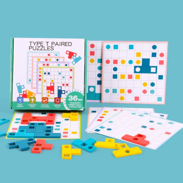 New design kids iq toys hand eye coordination training wooden puzzle