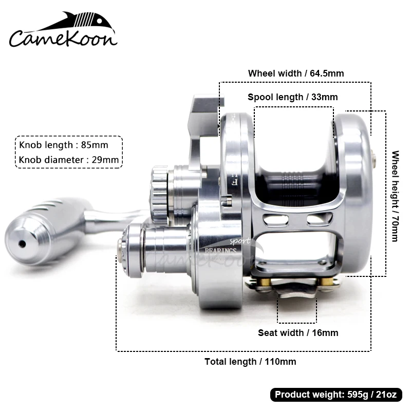 Big game fishing reels saltwater trolling overhead fishing jigging reels