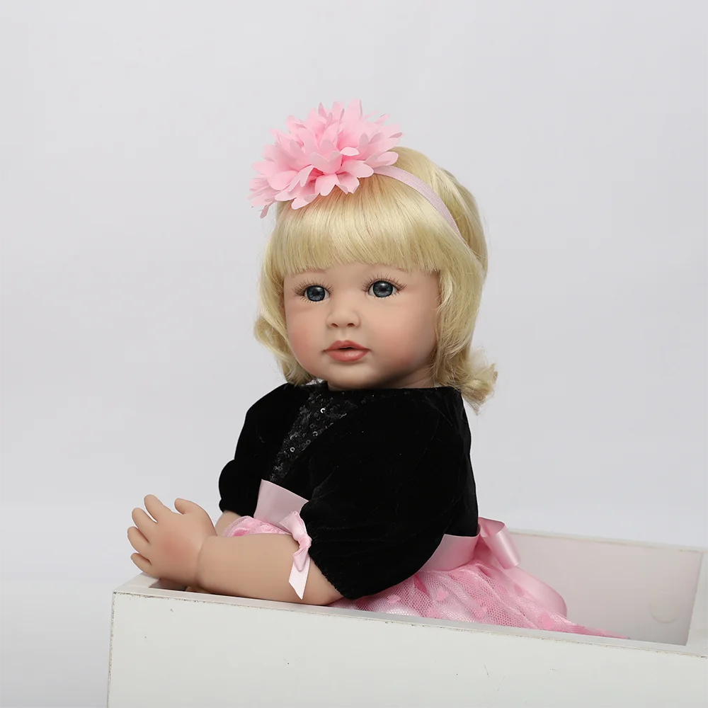 URCHOICE Open Eyes Adorable Baby Realistic Solid Silicone Reborn Baby Dolls Kids Toys Toddler Silicone Baby Molds Customize