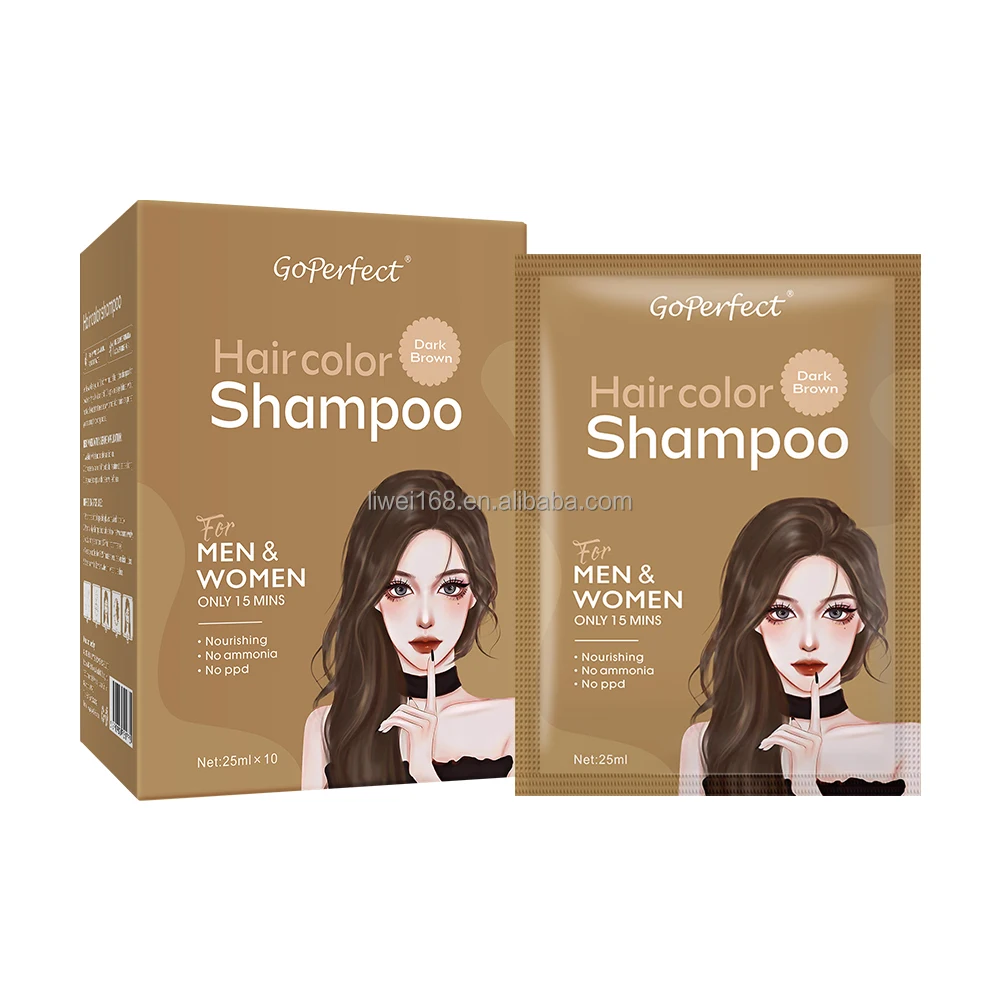 Wholesale Magic Color Hair Dye Shampoo Fast Acting Black Hair Color Argan Oil Based Permanent Hair Dye for Men & Women