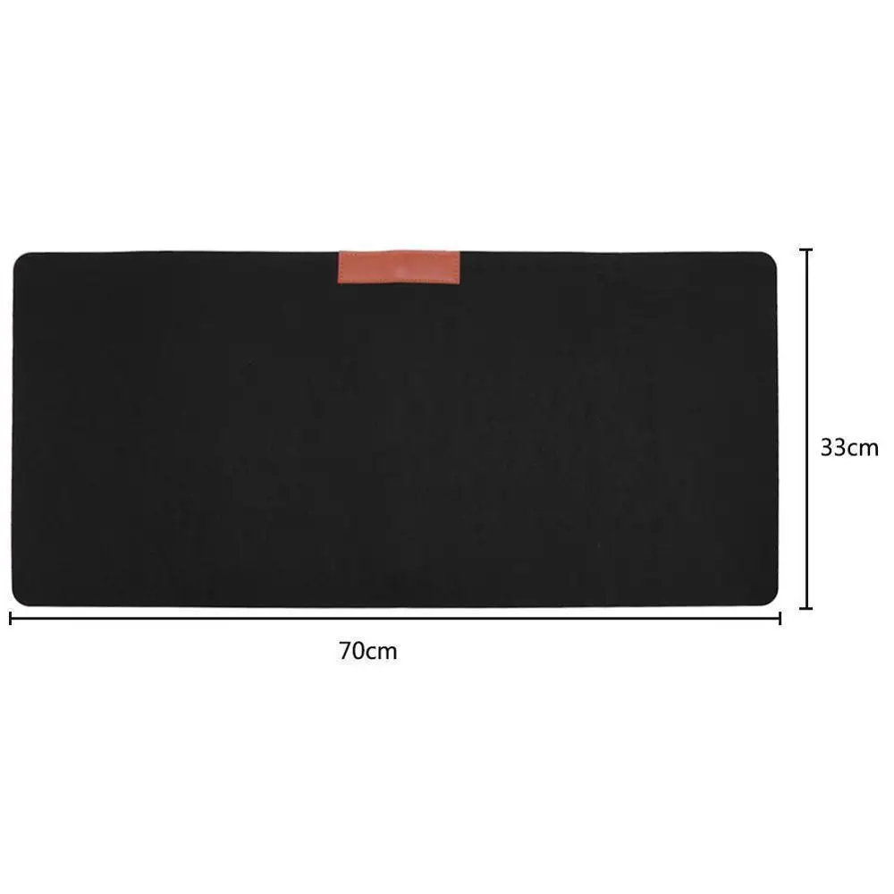 Custom Size Mouse Pad Anti-slip Office Felt Desk Mat With Leather For Computer