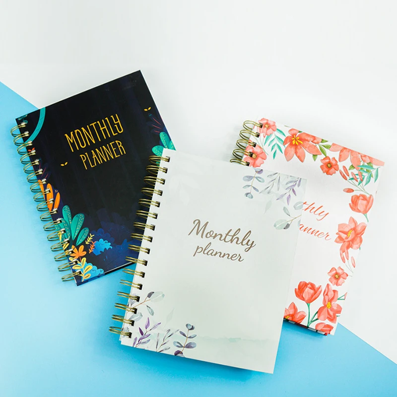 Double Coils Binding White Fitness Journal Wholesale Custom To Do List A5 Budget Planner 2024 Personal Month Plan Notebook