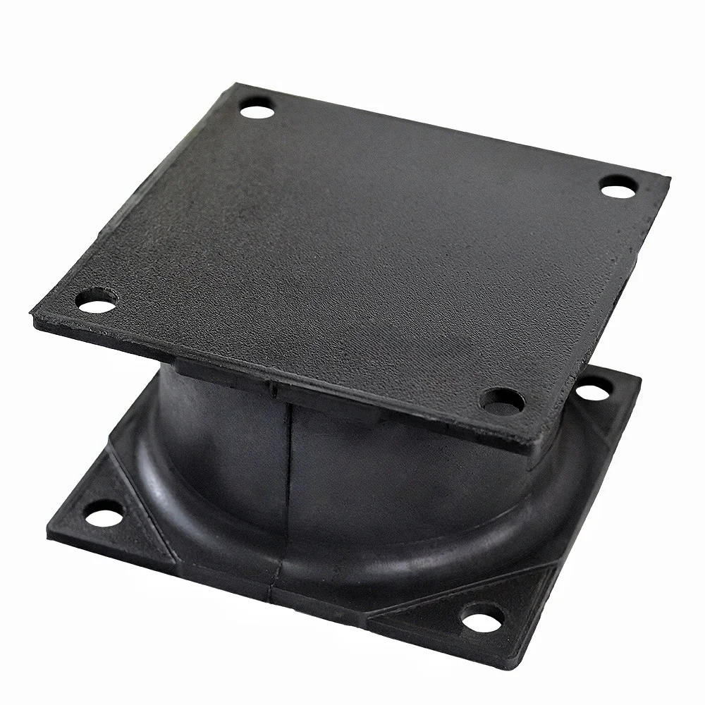 Black Square Rubber Mounting for Road Roller Spare Parts Rubber Damper