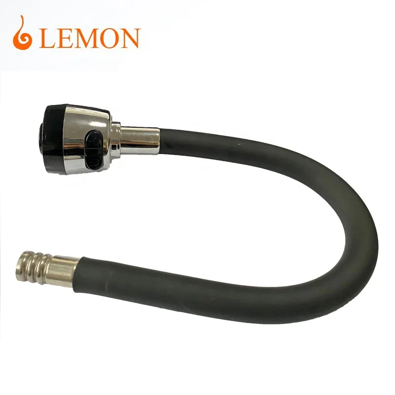 Lemon 360 degree rotation ABS shower head nozzle Flexible silicone Spout Hose Kitchen Faucet tap Brass connector 2 modes sprayer