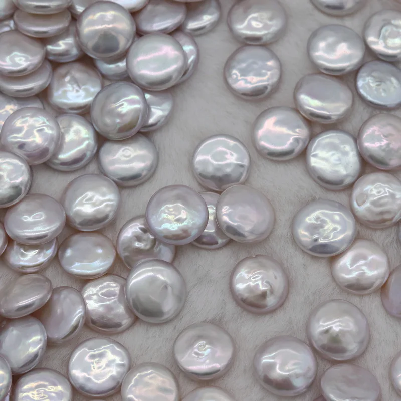 wholesale Freshwater pearl 12-14mm good quality coin shape pearl genuine loose fresh water pearl for diy jewelry making