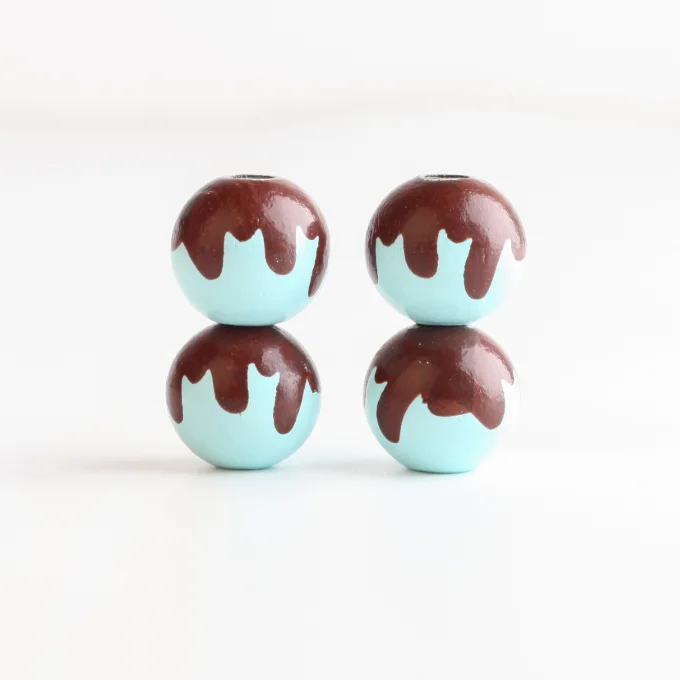 16mm Macaron colored wood beads hemp rope flow Hemato beads products DIY accessories