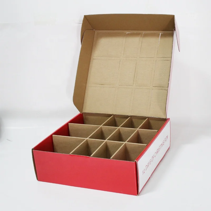 Wholesale custom cheap cardboard advent calendar christmas box 12 days fidget