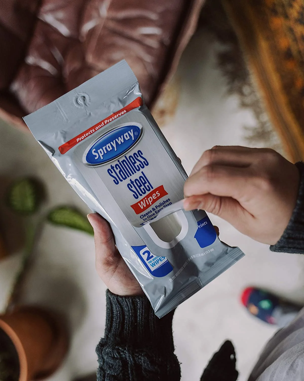 stainless steel cleaning wipes full of oil grease, lubricate oil household appliance cleaning wipes