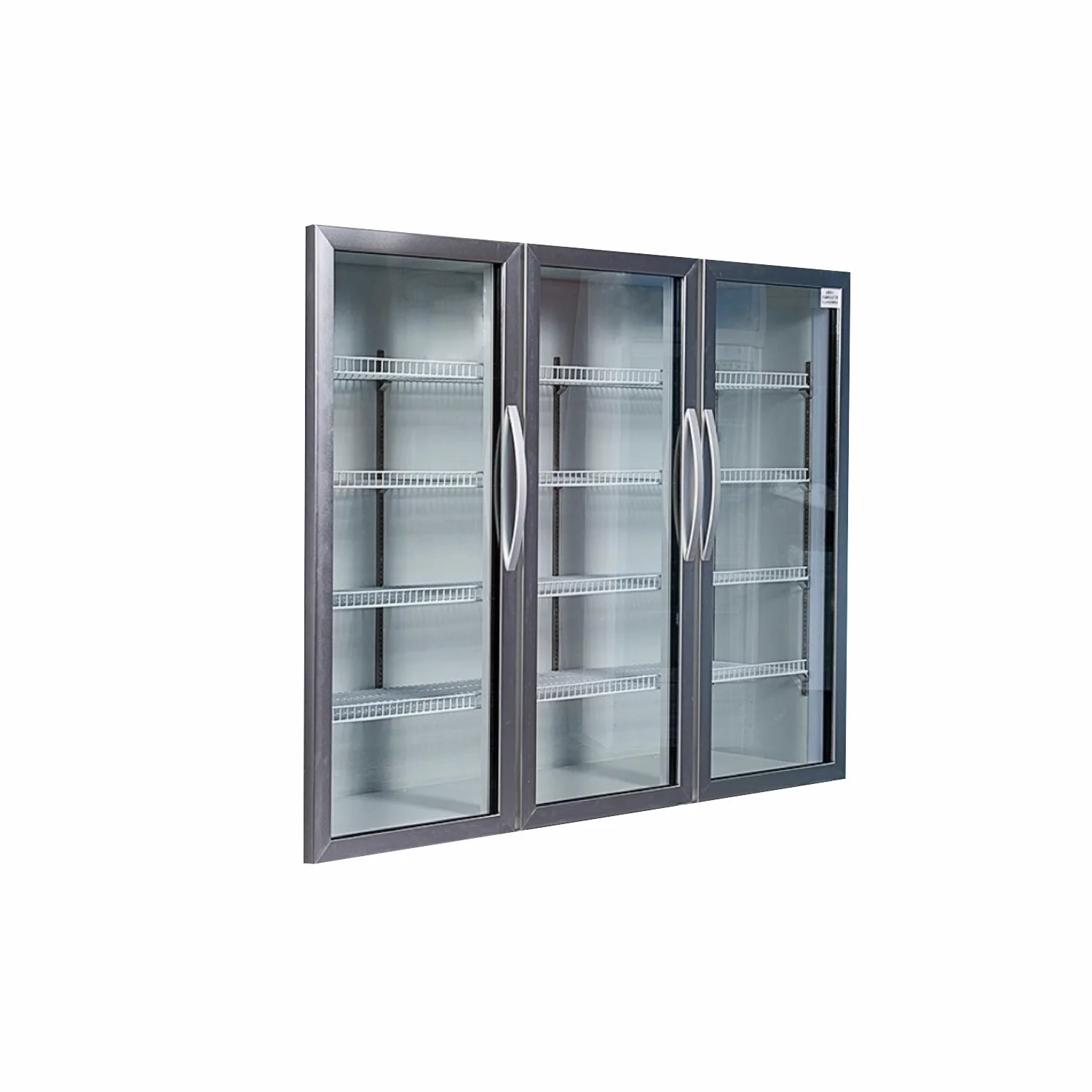 Soardragon refrigerator glass door silver glass door for freezer with tempered triple glass door