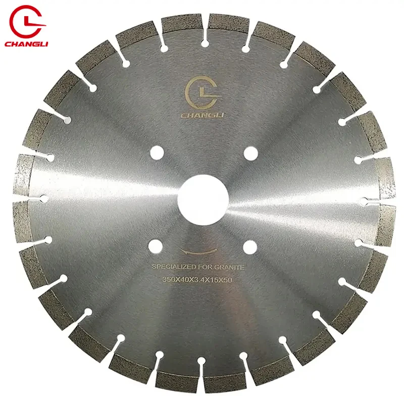 China Manufacturer High Frequency 350 mm long teeth Reinforced High Speed Steel Cutting Granite Diamond Saw Blade