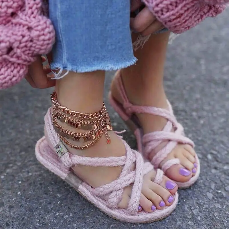  2021 Summer Spring Fashion Beach Sandals Fancy Ladies Dress Shoes