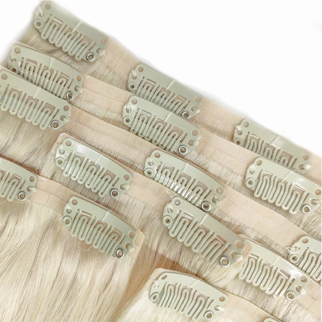 
2021 Qingdao Wave Top Quality 100% Brazilian Virgin Cuticle Remy Human Hair Extension Seamless Double PU Clip in Hair Extension 