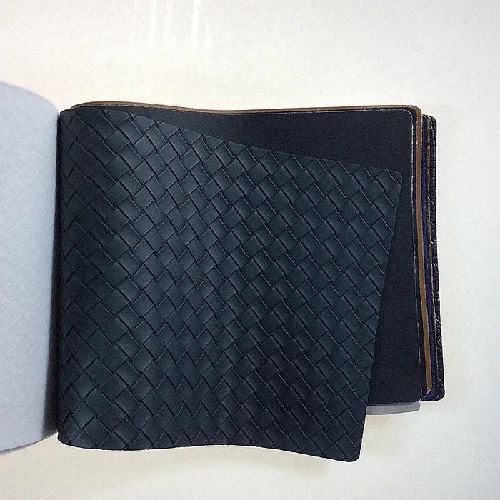 weave black leather for couch handbag,  black leather for sofa and jewelry box, pvc vinyl fabric for handbags