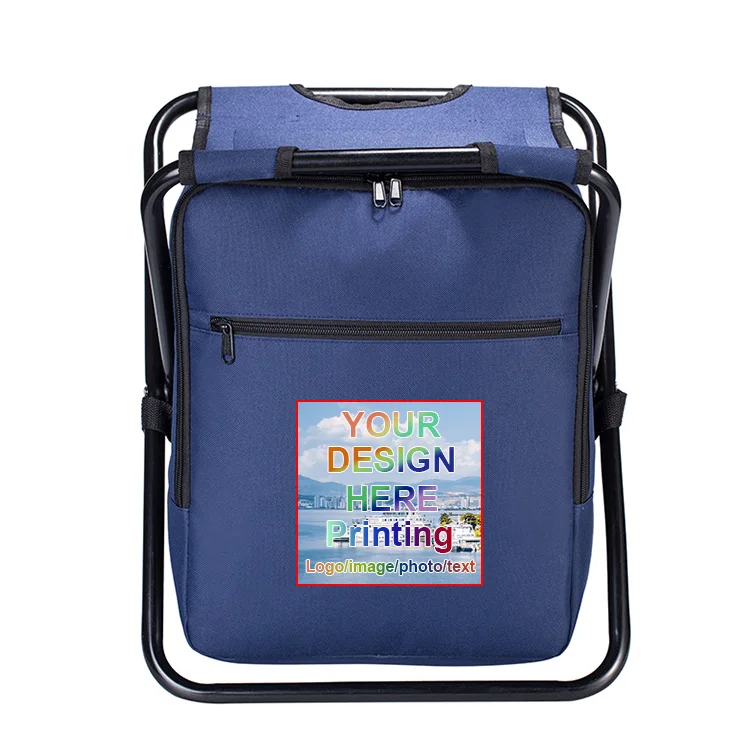 China custom Polyester Cooler Bag stools with cooler picnic backpack cooler chair