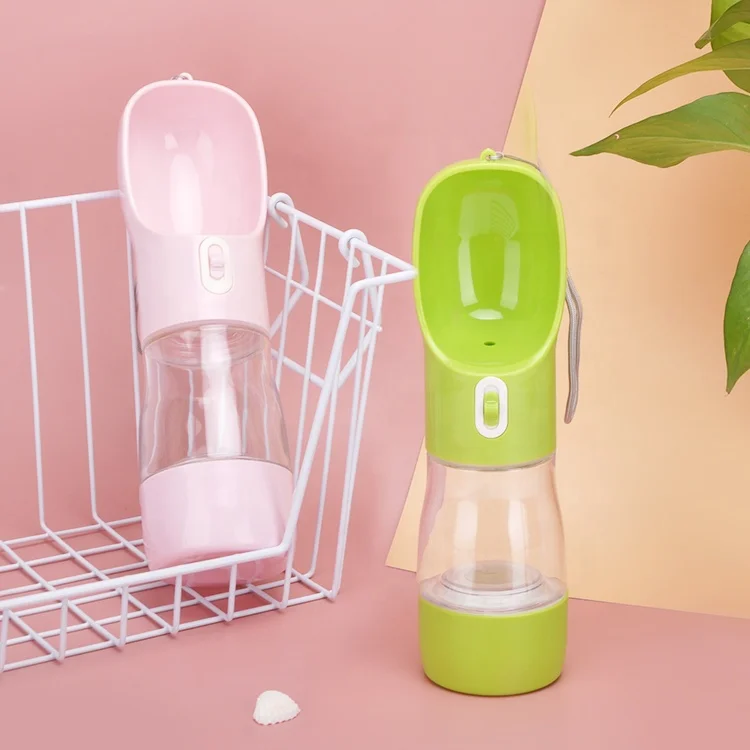 
New Production Multifunctional Outdoor Portable Plastic Pet Dog Water Bottle And Food Bowl Wholesale 