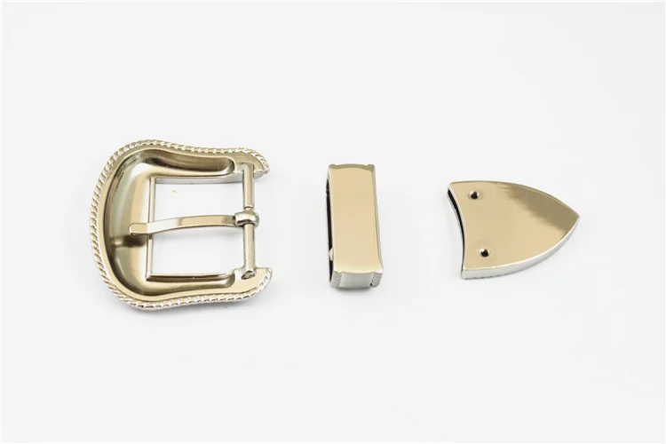 Factory sale various widely hot sales 38mm 3 piece western belt buckle set