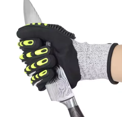 Anti-cutting Impact Safety Gloves Cut Anti-knitting Gloves TPR Back Fingers