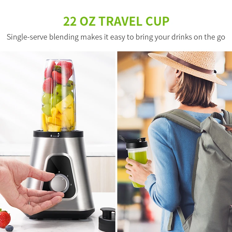 1200 W Compact Personal Blender Juice Blender Set Frozen Drinks Shake Sauces & More Smoothie Blender