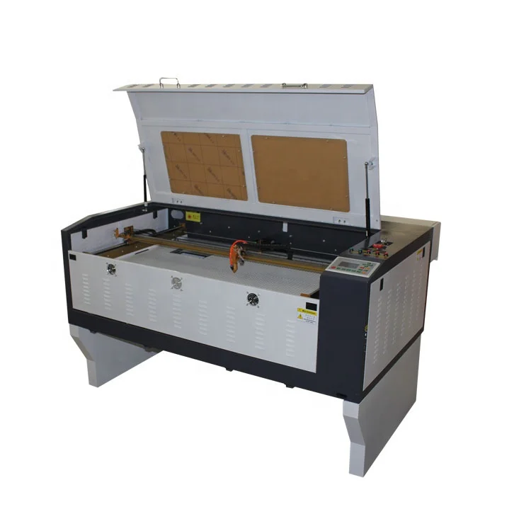 China Ruida system laser 6090 cutting engraving machine/laser co2 6090 machine for crystal 60/80/90/100W