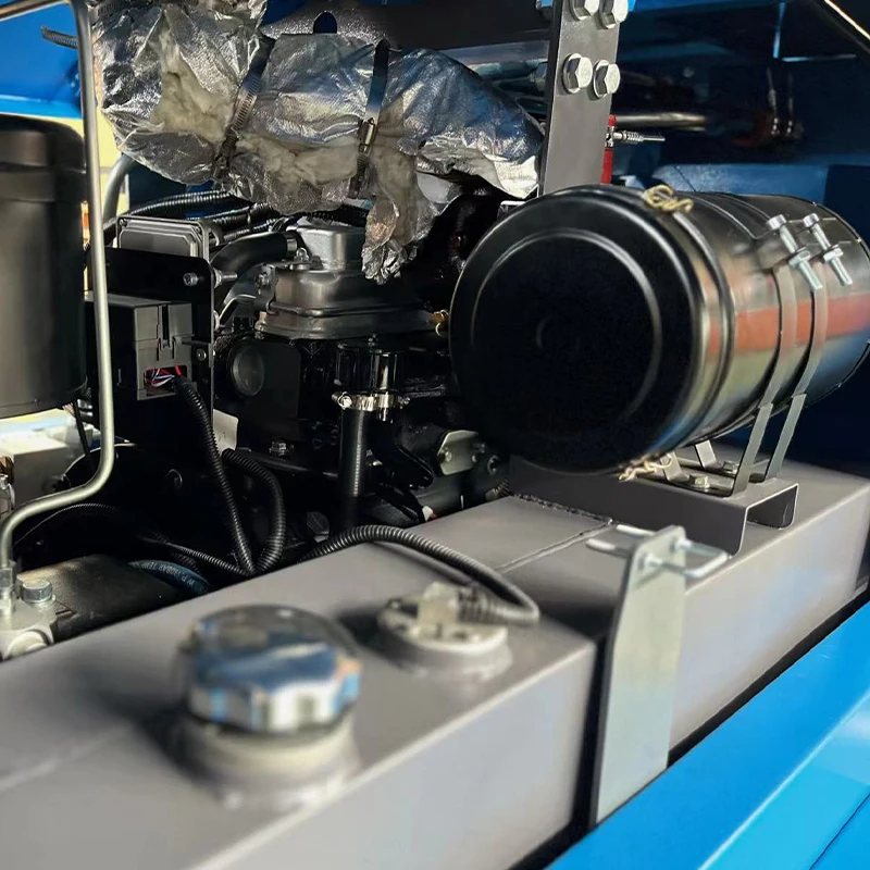 37Kw Quality Materials Screw Air Compressor With Wheels Screw Air Compressor Diesel Mobile