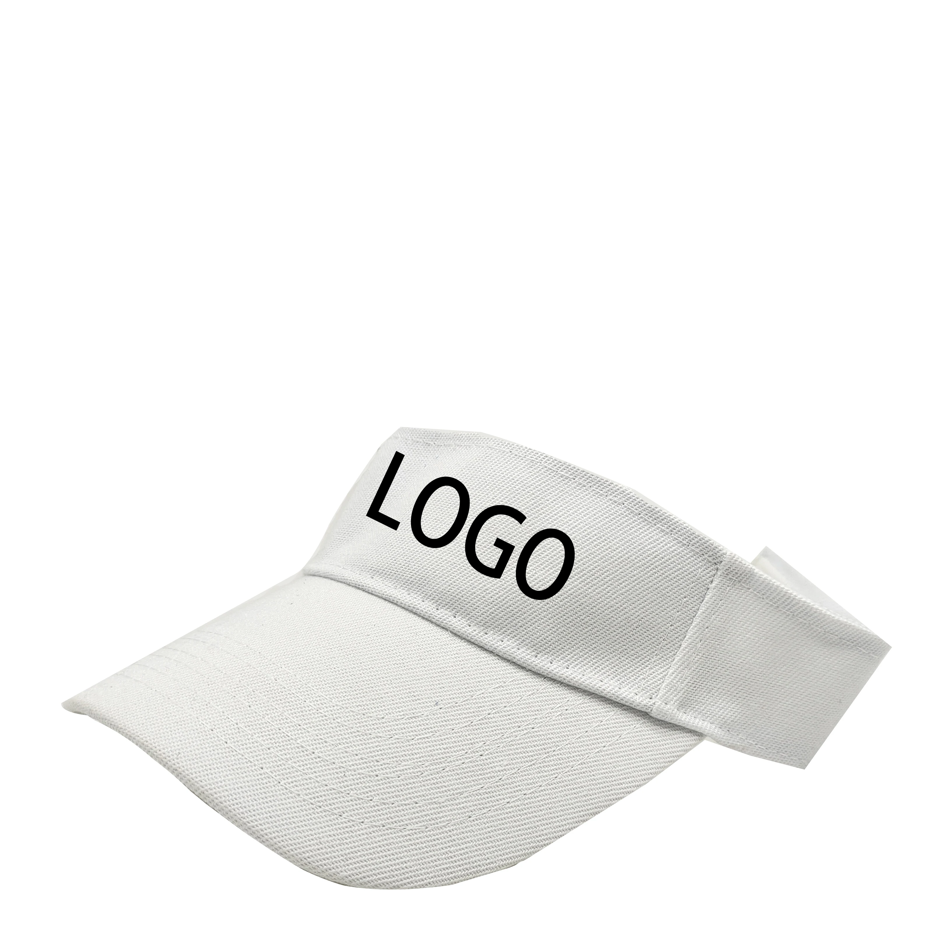 Plain Men Women Sport Sun Visor hat One Size Adjustable Cap Custom Cloth visor