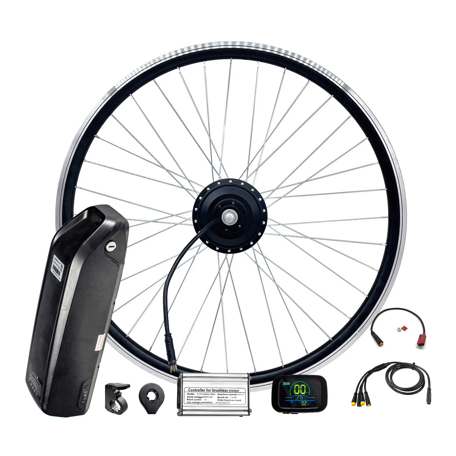 GreenPedel 2024 Electrical 36V 250W Ebike Electric Conversion Kits For E Bike Front Wheel Electric Bike Set