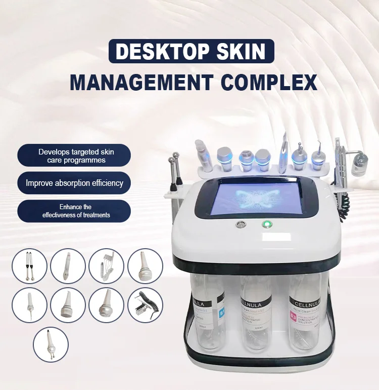 Black Pearl Skin Eye Management Multifunctional Hydro Dermabrasion Machine Aqua Peeling Skin Rejuvenation Oxygenated Facial Care