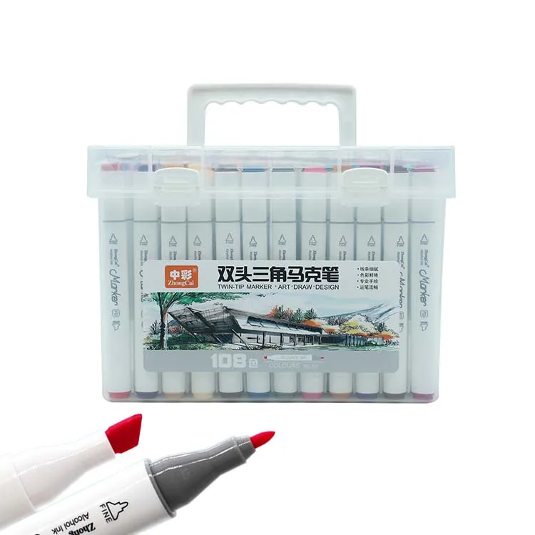 108 Colors For Painting Rocks Wood Glass Ceramic Metal Canvas Paper Permanent Twin Tip Marker Pen