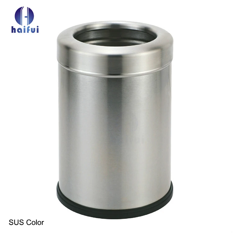 Household use stainless steel waste bin rubbish bin trash garbage can wholesale