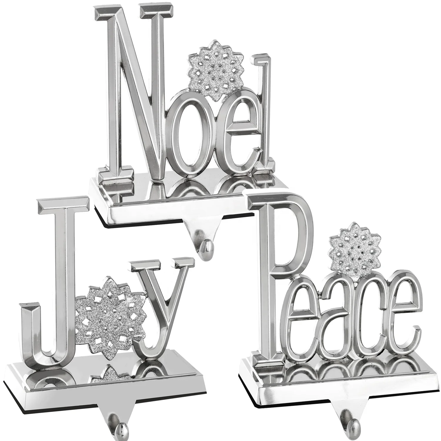 
Amazon 2020 hot sale Christmas Stocking Holders for Fireplace Mantle Different Style Metal Stocking Hanger Hooks 