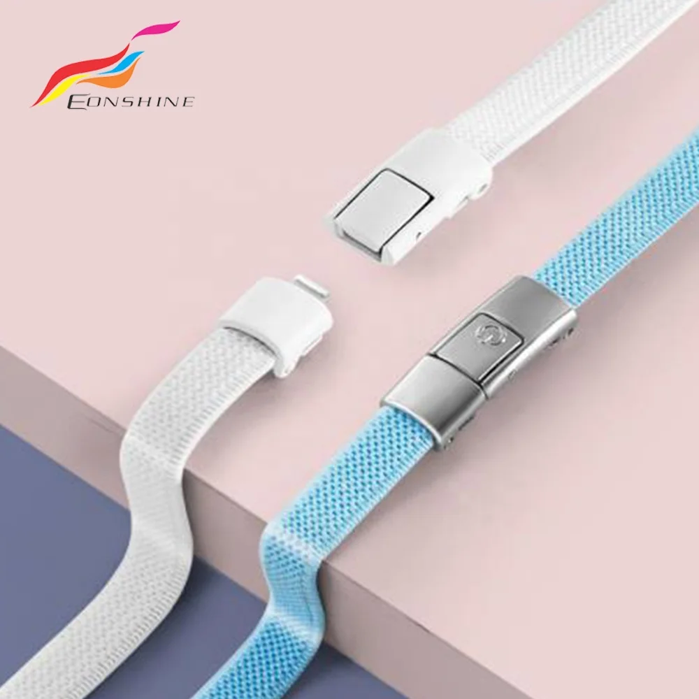 The Newest One Touch Switch No Tie Flat Lazy Tying Free Elastic 8mm Press Lock Shoelaces