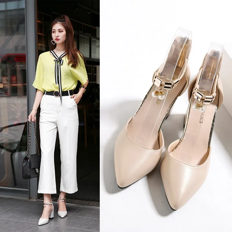 Dress Shoes High Heels Boat Wedding Shoes Tenis Feminino Summer Women Shoes Pointed Toe Pumps