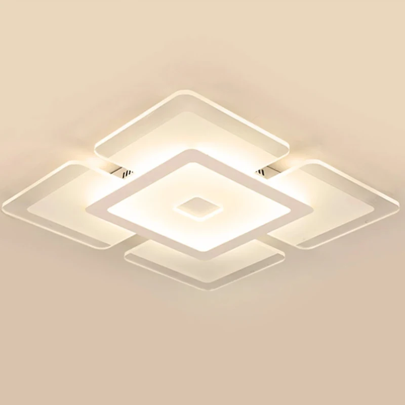 
Warm white and cold white interior living room study bedroom square new design suction sky city acrylic absorb dome light 