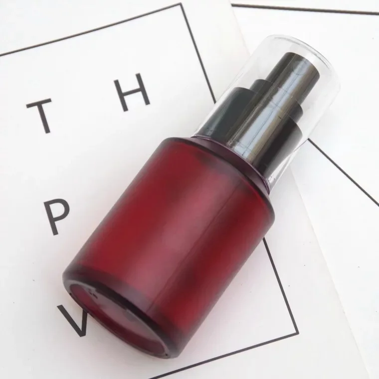 30ml 60ml frosted pink/green/white/red/olive green mist spray glass bottle for cosmetics liquid and perfume packaging