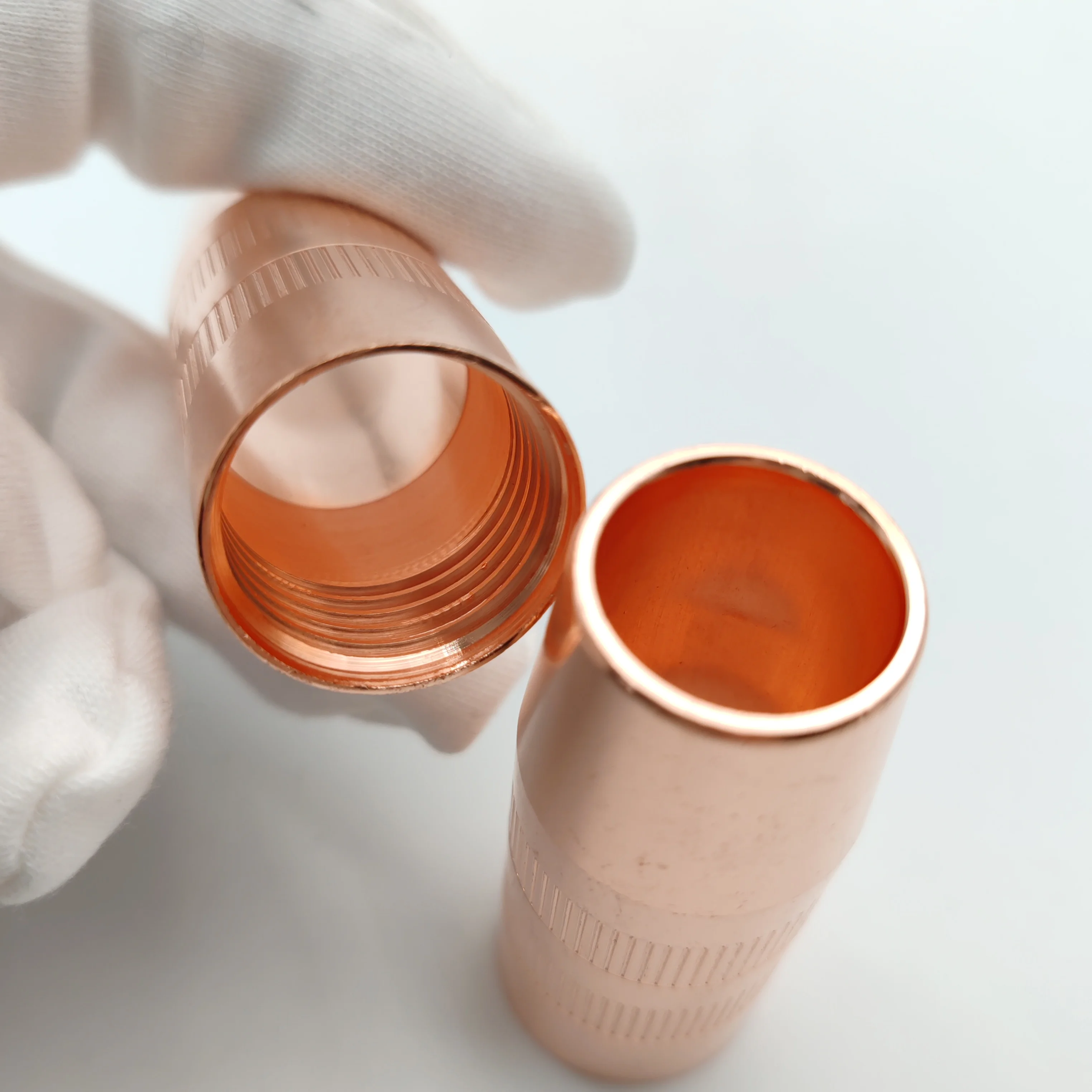 High quality Fronius MTB400i Robot Copper MIG Welding Spare Parts Gas Nozzle For MIG Welding Torch