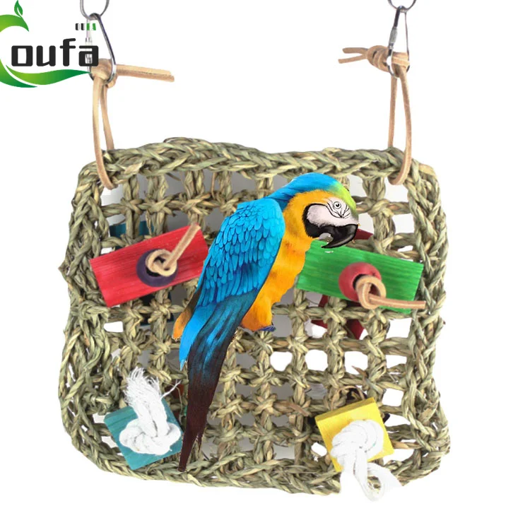 Seagrass Foraging Parrot Toy Bird Climbing Net Toy For Both Large Small Breeds Birds