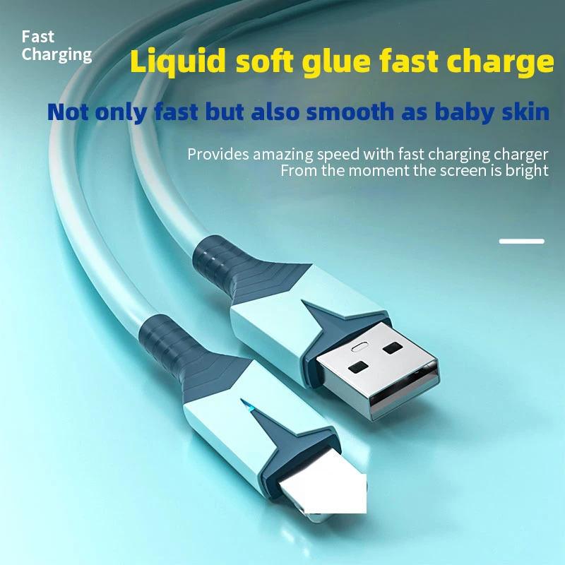 USB Cable For iPhone 14 13 12 11 Pro Max XR XS 8 7 6s 5 Plus LED Fast Charging Wire For iPhone Charger Charging Cable Cord 2M