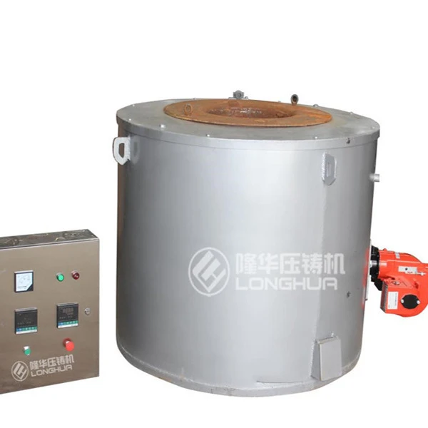 Resistance aluminum crucible furnace for melting die casting is composed of high-grade mullite insulation brick