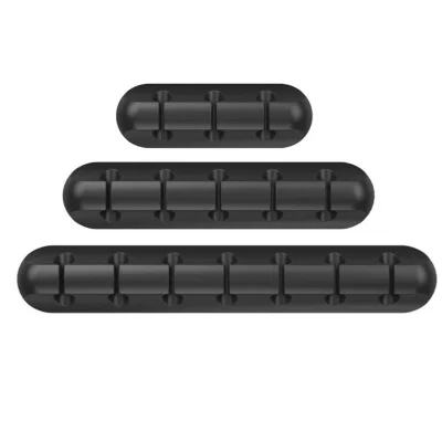 Силиконовый органайзер для кабеля NLZD, гибкий держатель кабеля USB, зажимы для кабеля