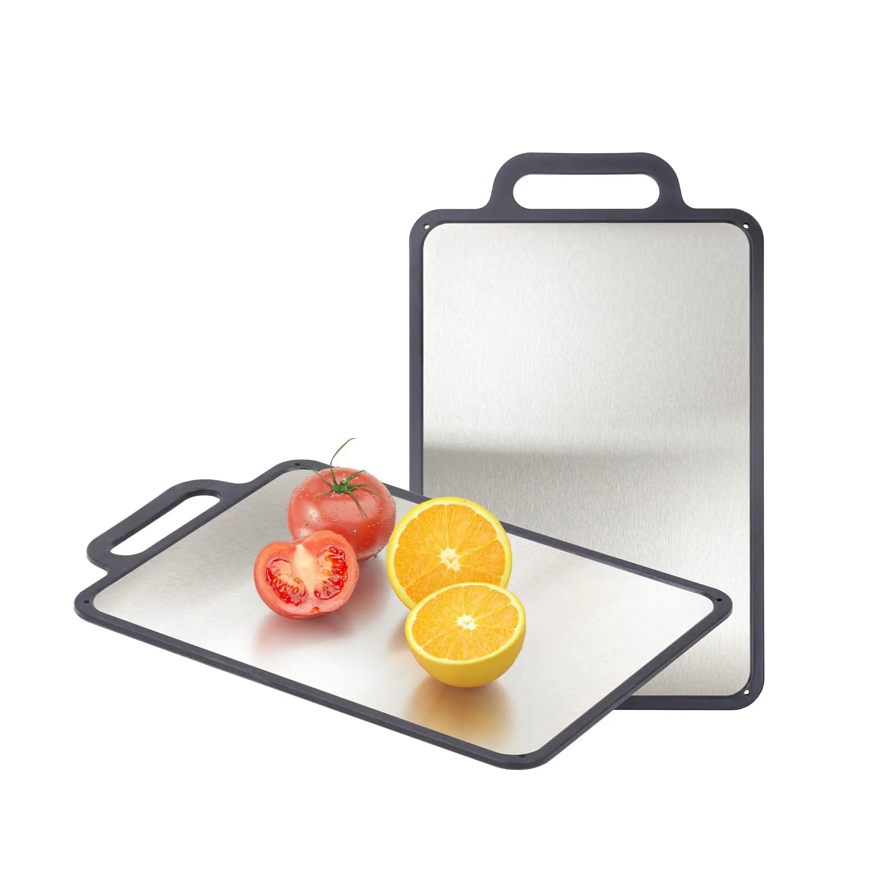 Wood Cutting Board for Kitchen, Reversible Double Sided Usable Solid Wooden Chopping Board With Juice Grooves and Handles