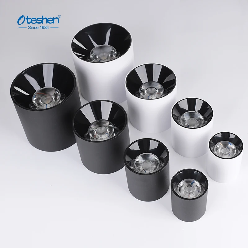 Die-Casting Aluminum Cob Led Downlight Round Surface Mounted Cylinder Light