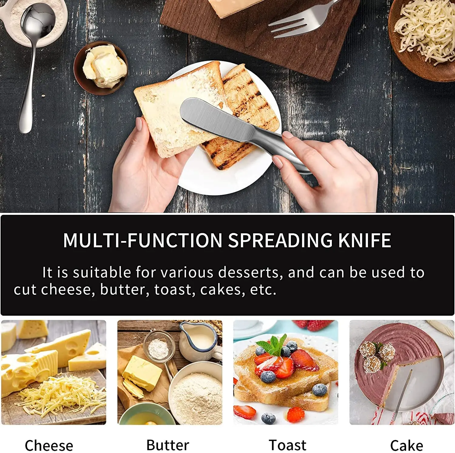 Sanwei Custom Bulk Fancy Promotion Mini Stainless Steel Multipurpose Cheese And Butter Spreader Cheese Knives