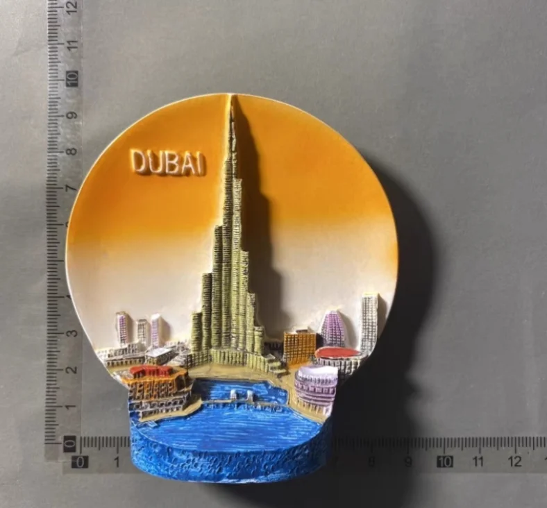 Handmade DuBai Saudi Arabia Tourism Travel Souvenir 3D Resin Fridge Magnet