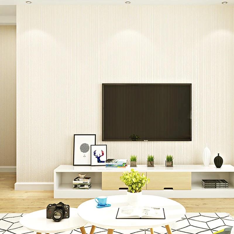 Soft lines wallpaper vertical stripe wallpaper living room background interior wall decoration material simple modern wallpaper
