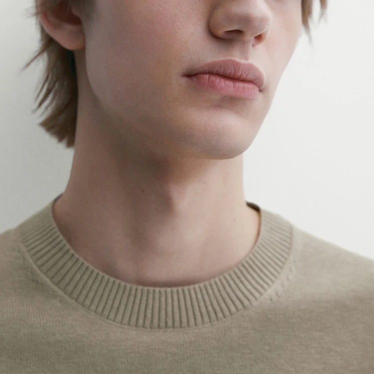 100% cashmere for man high-quality round neck sweater man cashmere