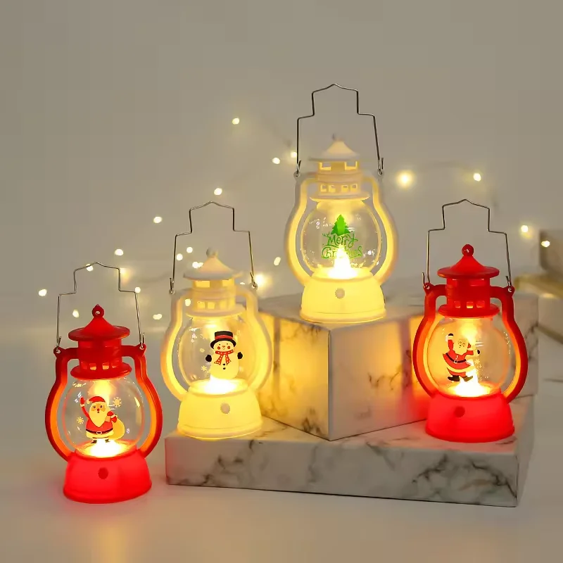 Christmas hand-held Santa Clause lamp Decoration Cute Portable Nightlight Christmas Eve Gift for Kids Home Decorations Ornaments