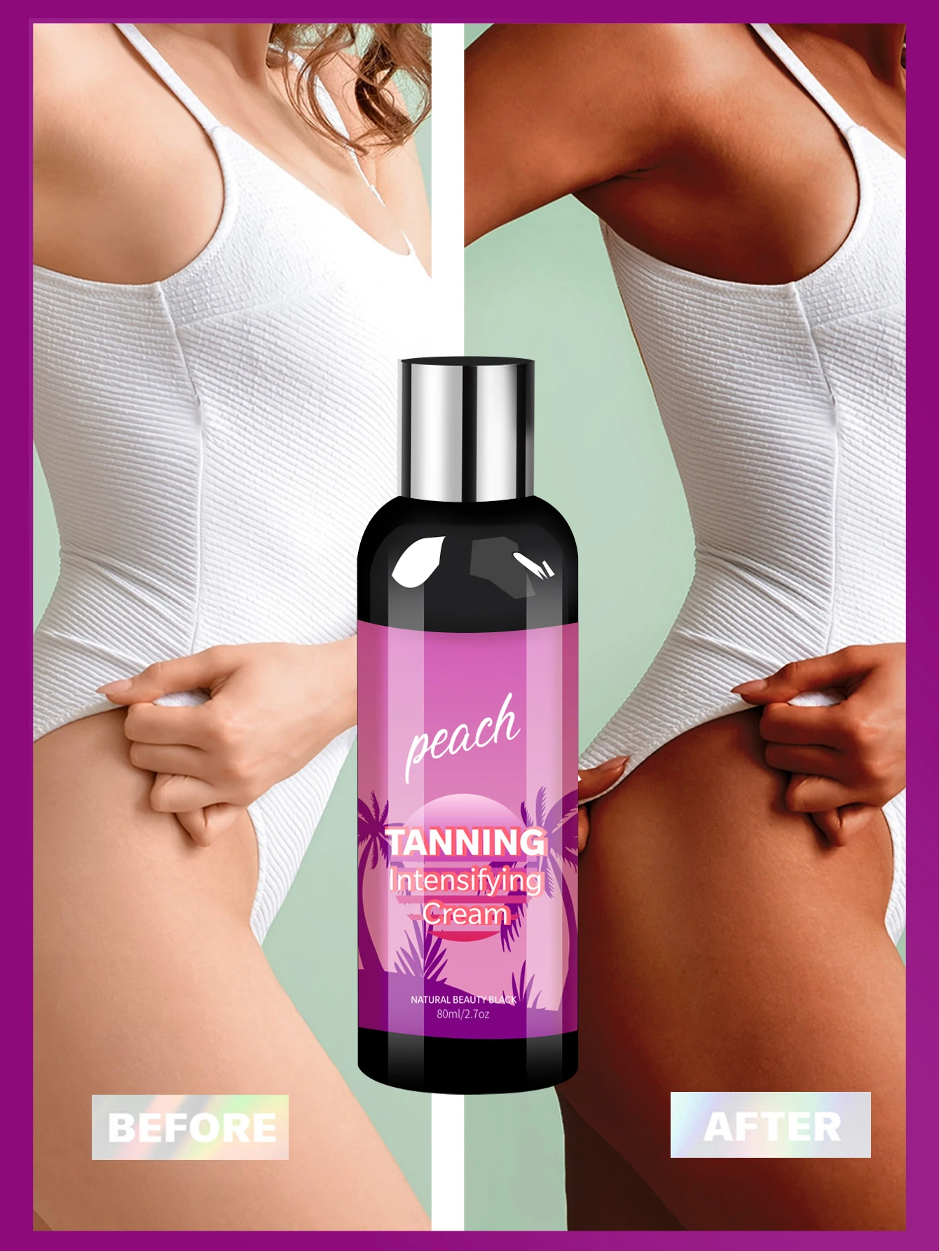 Wholesale OEM Natural long-lasting waterproof sun-free summer beach Tanning Cream Tanning Accelerator Cream for Sunbeds